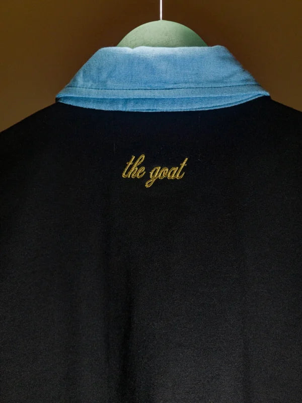 Black 3-Star Collared Sweatshirt