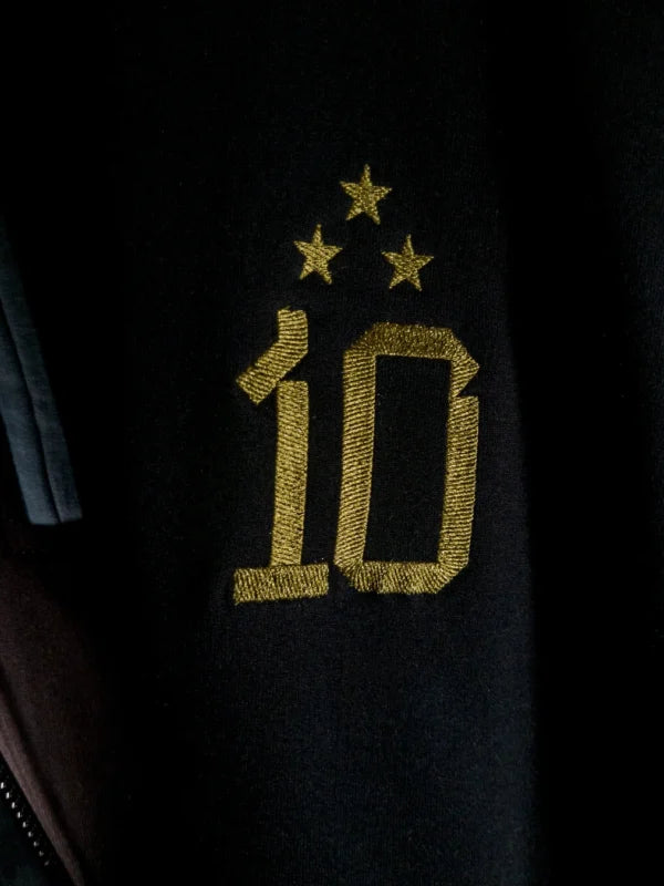 Black 3-Star Collared Sweatshirt