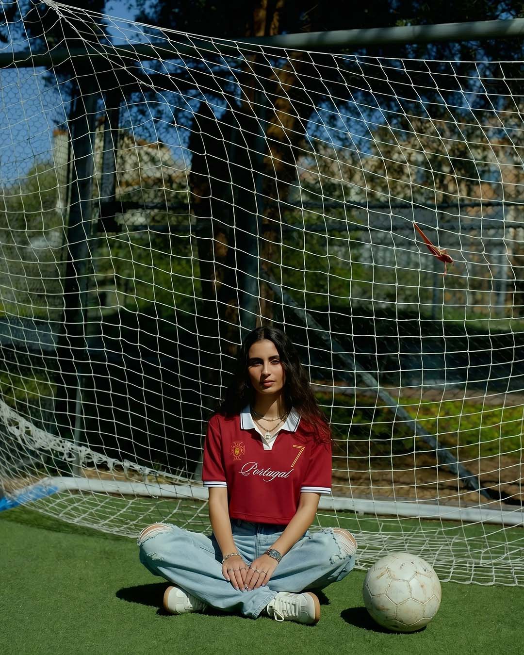 Portugal Women's Oversized Cropped Polo