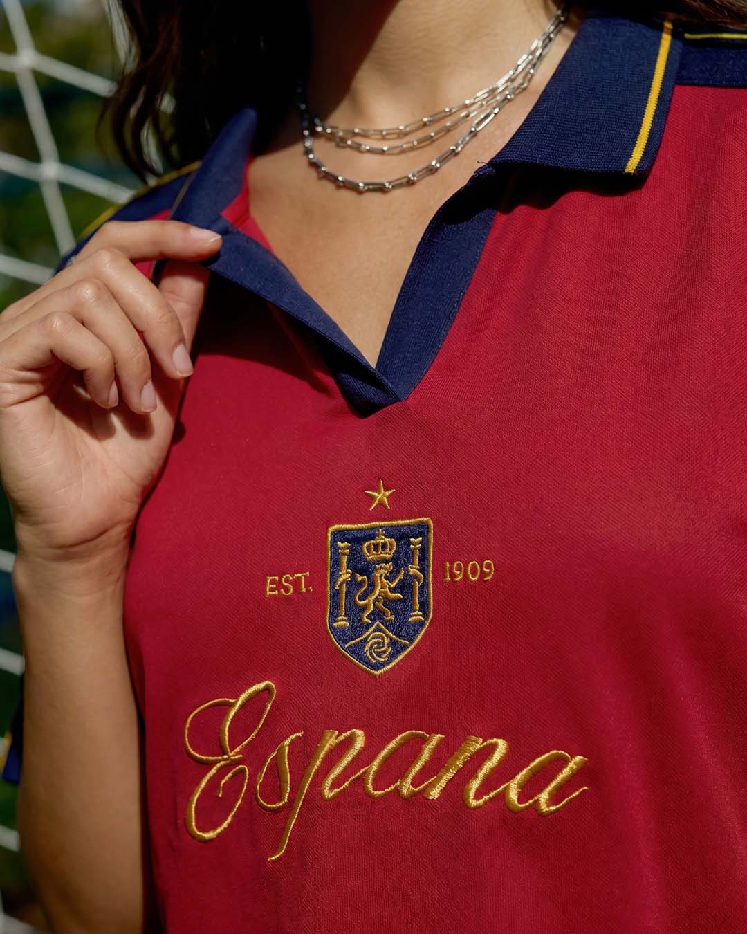 Spain Women's Oversized Cropped Polo