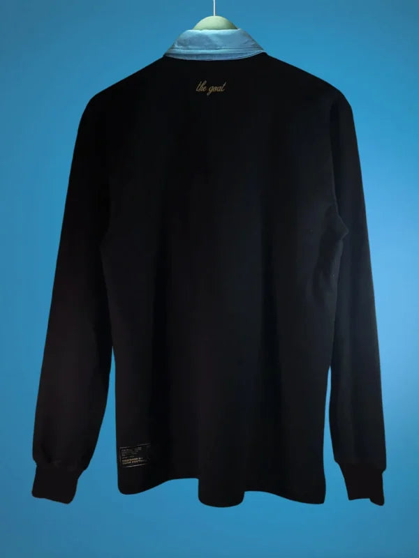 Black 3-Star Collared Sweatshirt