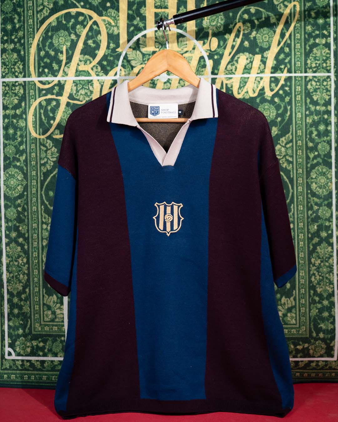 Crimson & Navy Knit Polo