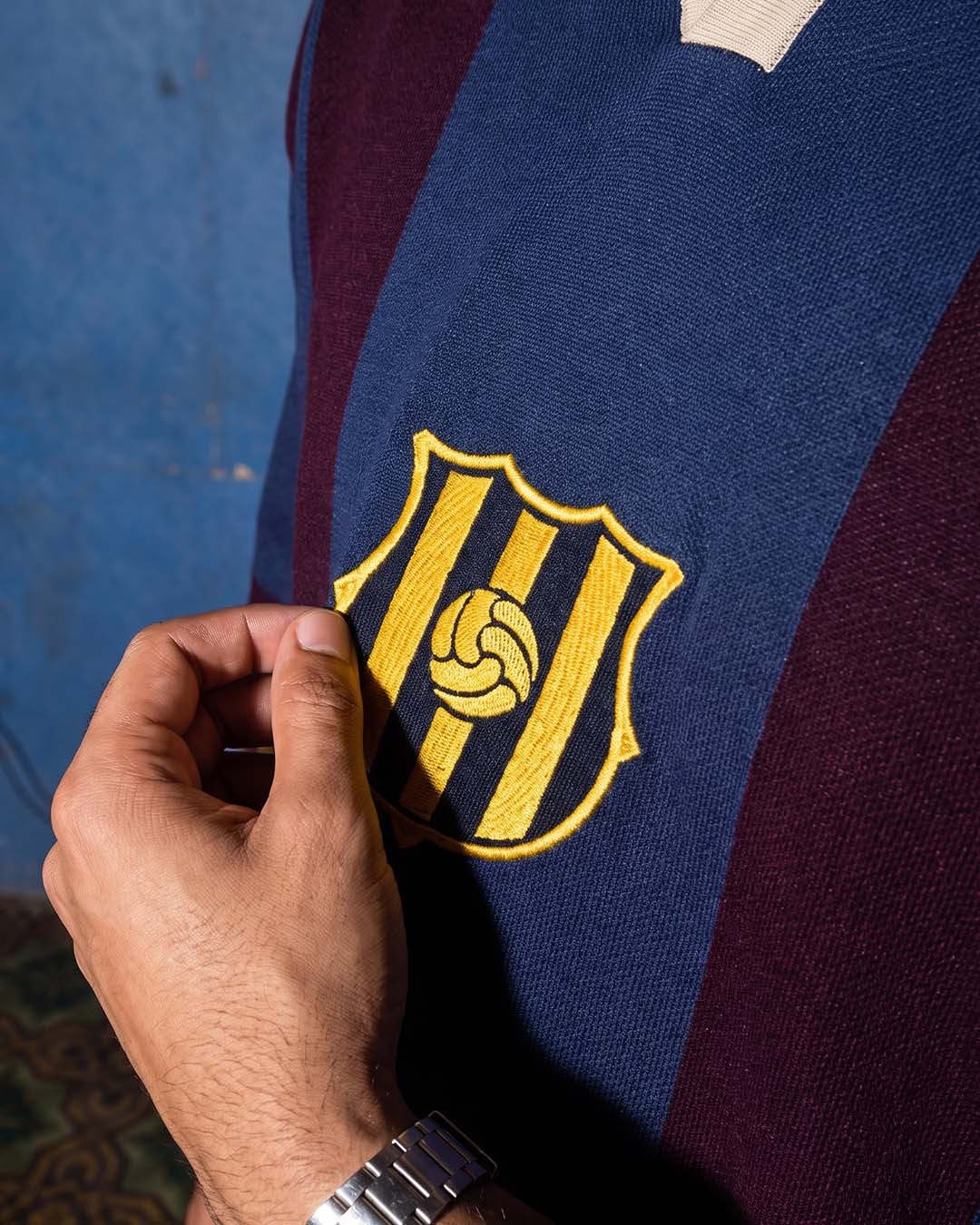 Crimson & Navy Knit Polo