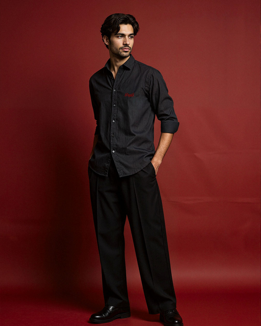 Devils Linen-Blend Shirt