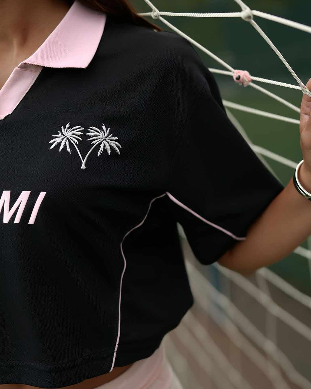 Miami Women's Oversized Cropped Polo