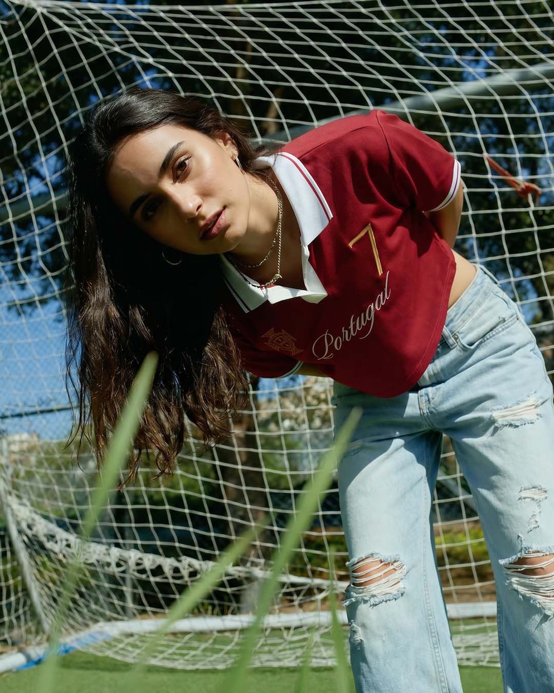 Portugal Women's Oversized Cropped Polo