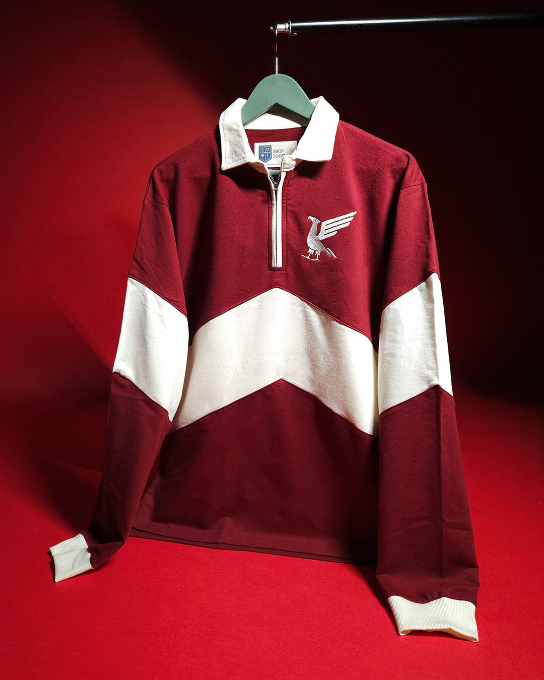 Red Bird Collared Sweatshirt