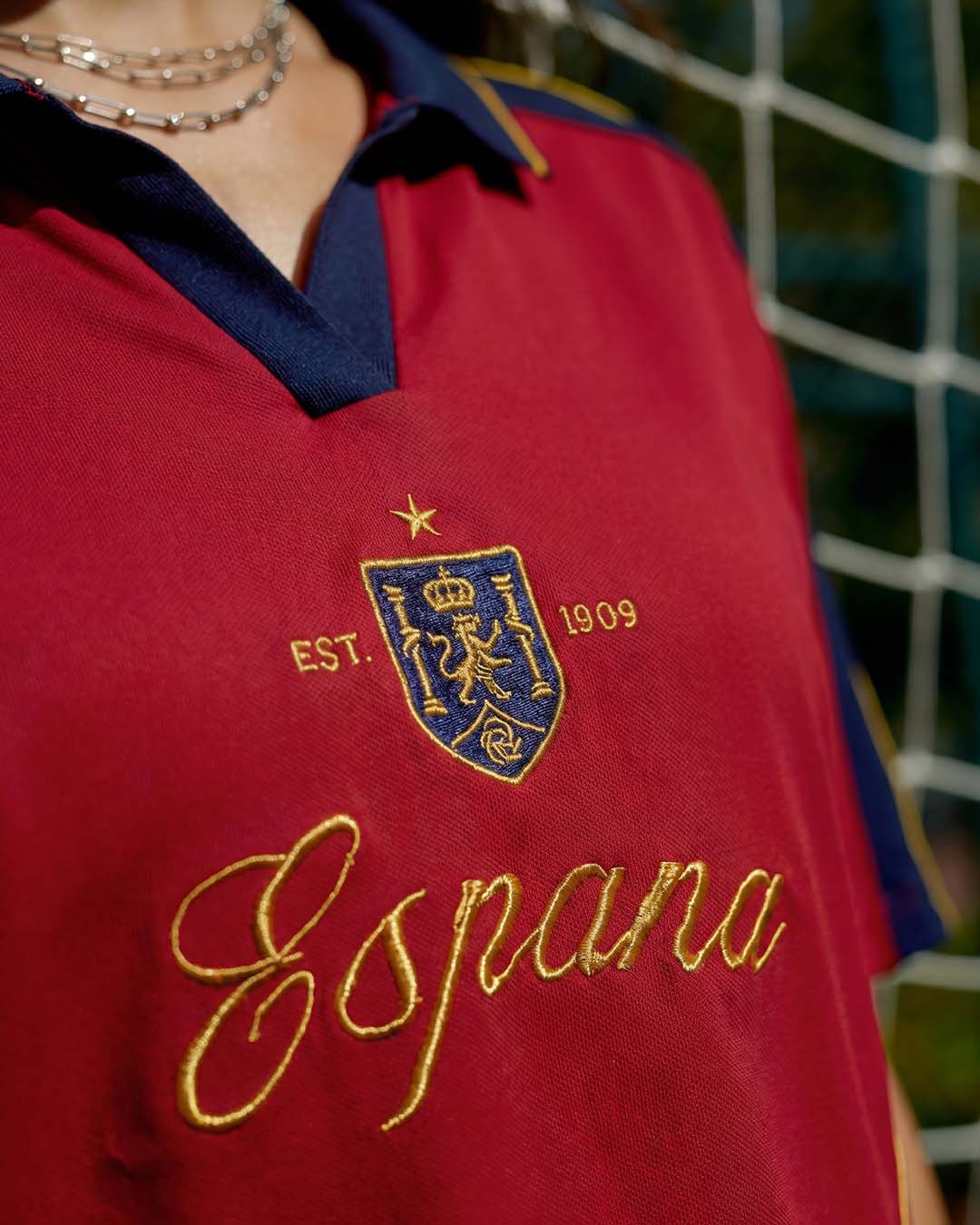 Spain Women's Oversized Cropped Polo
